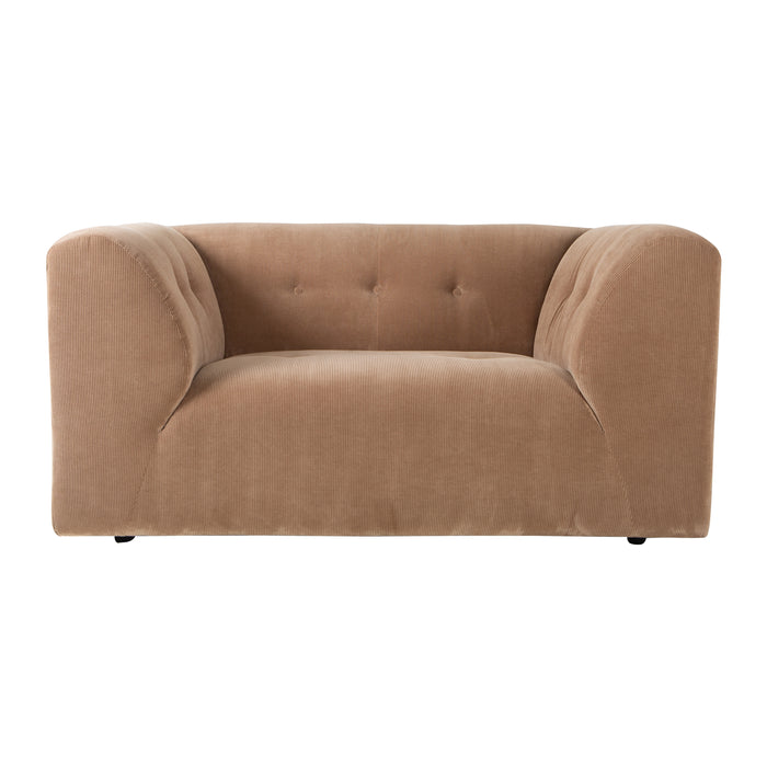 HKliving Vint Bank Element - Loveseat - Corduroy Rib - Bruin
