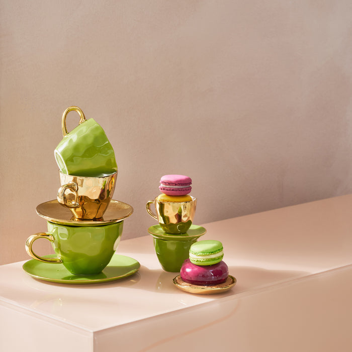 Urban Nature Culture Good Morning Kop Cappuccino/Thee en Bord Graymorn - Set van 4 - In Geschenkverpakking