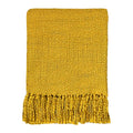 Malagoon Solid Plaid 125 x 150 cm - Curry Geel