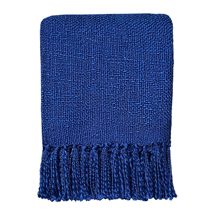 Malagoon Solid Plaid 125 x 150 cm - Diepblauw