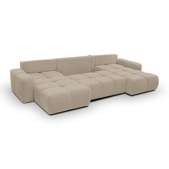 by fonQ Charme U-bank met Slaapfunctie  - Weefstof - Beige