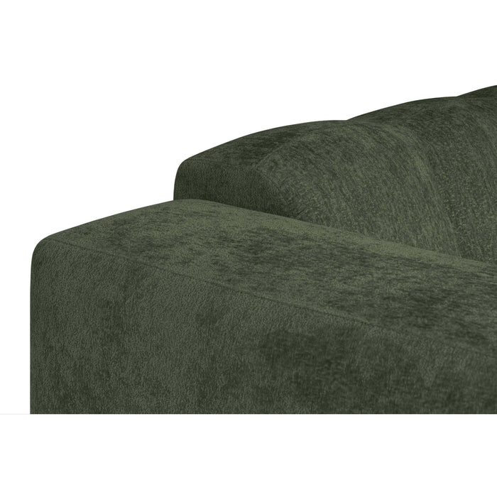 by fonQ Plume 2,5-zitsbank - Chenille - Groen