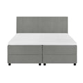 by fonQ Stilo Boxspring met Opbergruimte en Hoofdbord - 180 x 200 cm - Grijs
