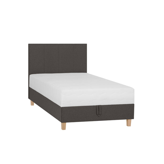 by fonQ Fjora Eenpersoonsbed met Opbergruimte 90 x 200 cm - Antraciet