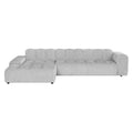 by fonQ Plume 4-zits Hoekbank met Chaise Longue XL Links - Chenille - Beige
