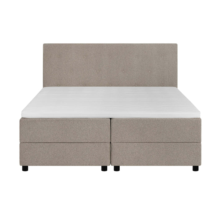 by fonQ Stilo Boxspring met Opbergruimte en Hoofdbord - 180 x 200 cm - Beige