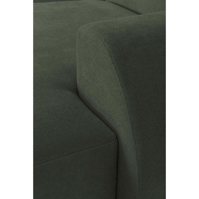 by fonQ Bink 3-zits Hoekbank met Chaise Longue Rechts - Bouclé - Mosgroen