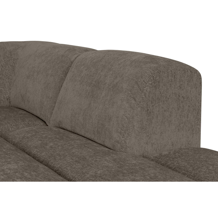 by fonQ Plume 2,5-zits Hoekbank Rechts - Chenille - Mocca