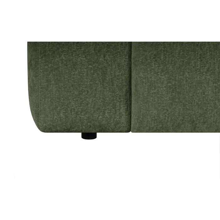 by fonQ Plume 2,5-zits Hoekbank met Chaise Longue XL Rechts - Chenille - Groen