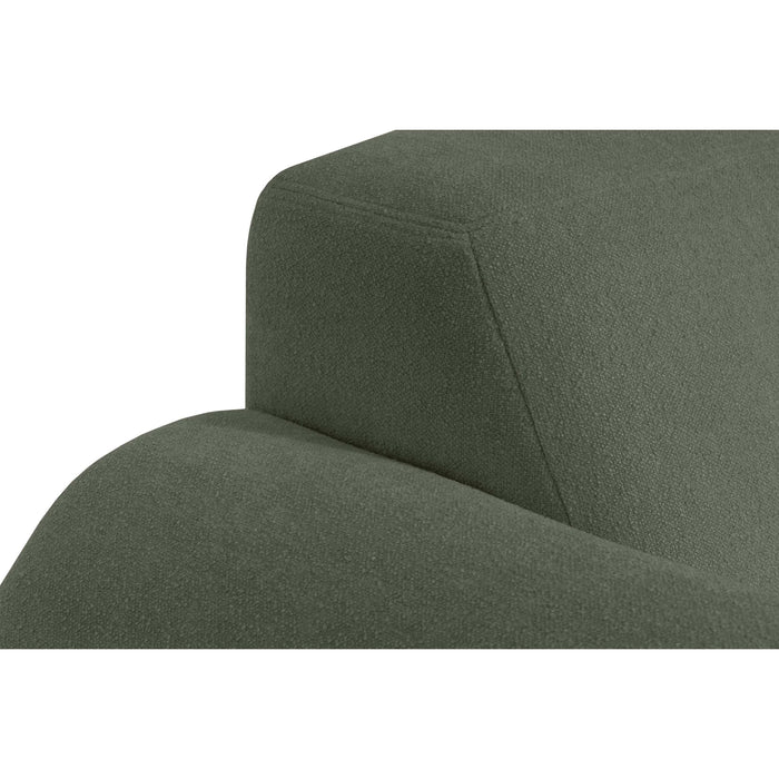 by fonQ Bink 2,5-zits Hoekbank met Chaise Longue Rechts - Bouclé - Mosgroen