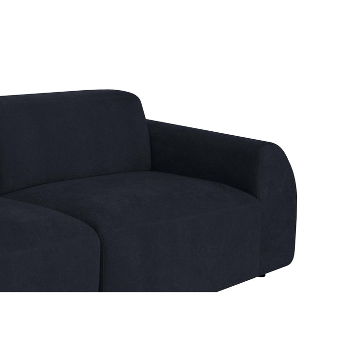 by fonQ Bink 3-zits Hoekbank met Chaise Longue Links - Bouclé - Zwart