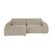 by fonQ Bink 2,5-zits Hoekbank met Chaise Longue Links - Bouclé - Beige