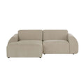 by fonQ Bink 2,5-zits Hoekbank met Chaise Longue Links - Bouclé - Beige
