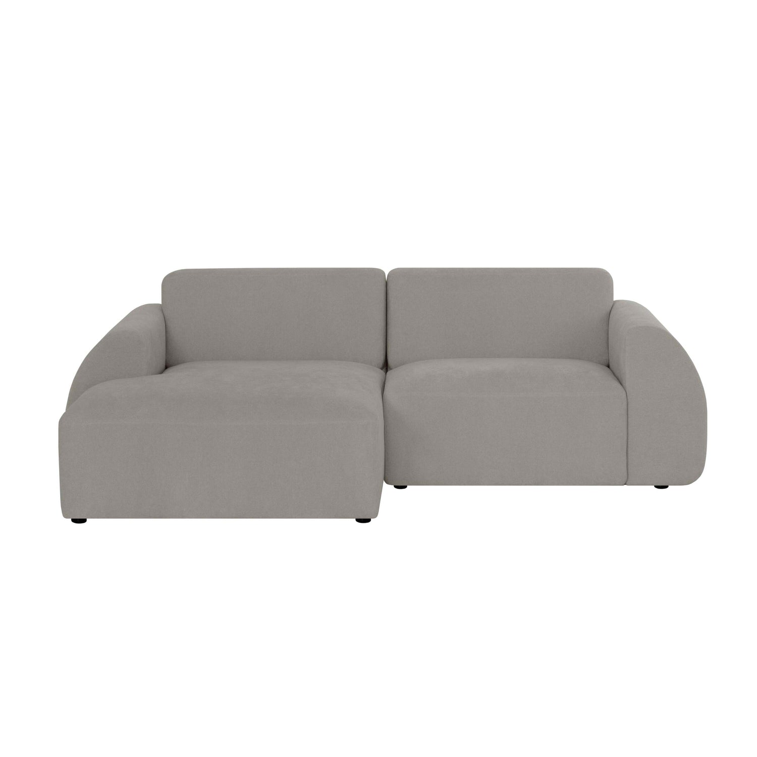 by fonQ Bink 2,5-zits Hoekbank met Chaise Longue Links - Bouclé - Grijs