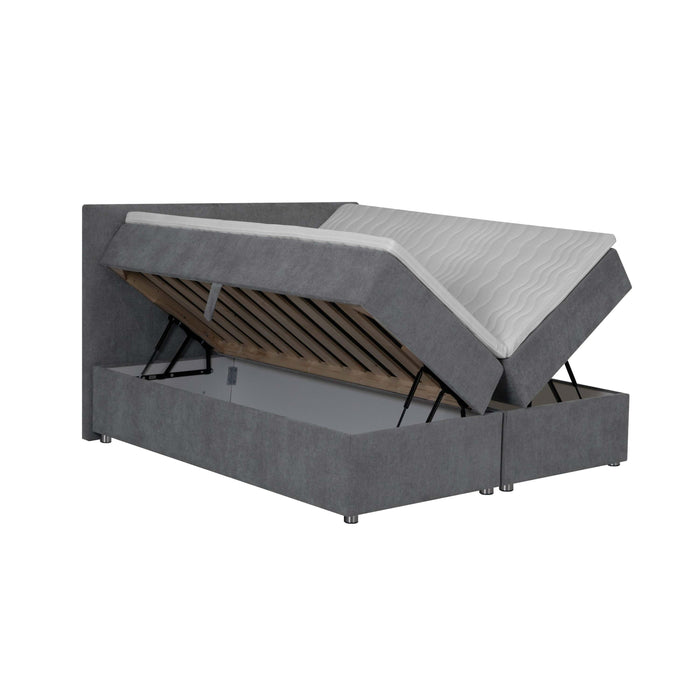 by fonQ Brene Boxspring met Opbergruimte - 180 x 200 cm - Grijs
