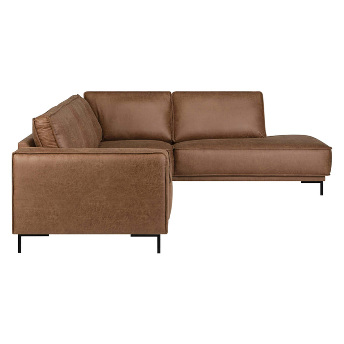 by fonQ Dune Hoekbank - Links - Kunstleer - Cognac