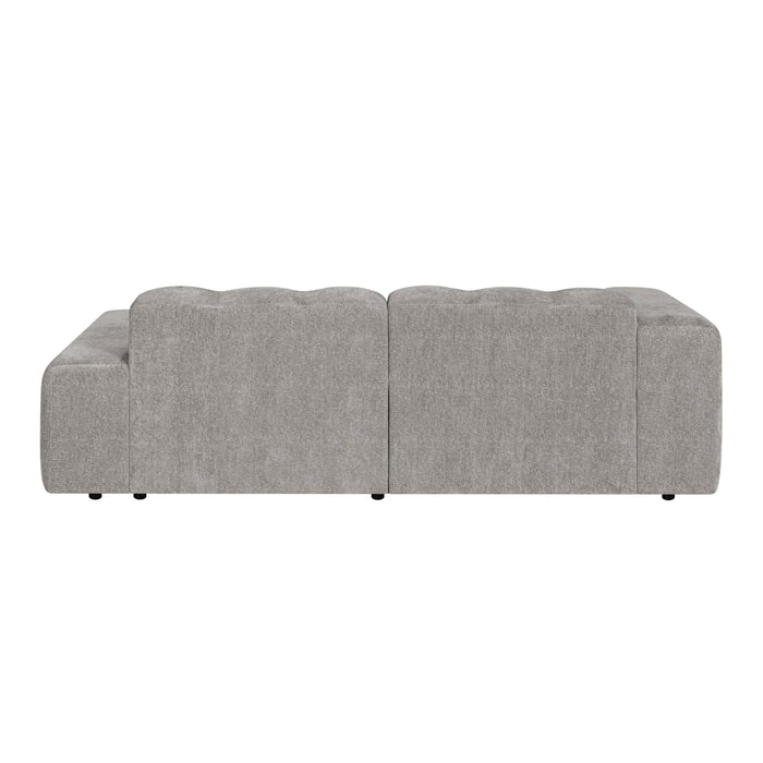 by fonQ Plume 2,5-zits Hoekbank met Chaise Longue XL Rechts - Chenille - Grijs