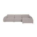 by fonQ Bink 3-zits Hoekbank met Chaise Longue Rechts - Bouclé - Ecru