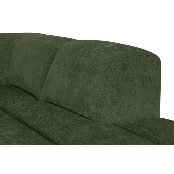 by fonQ Plume 2,5-zits Hoekbank Rechts - Chenille - Groen