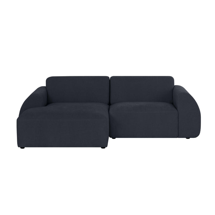 by fonQ Bink 2,5-zits Hoekbank met Chaise Longue Links - Bouclé - Zwart