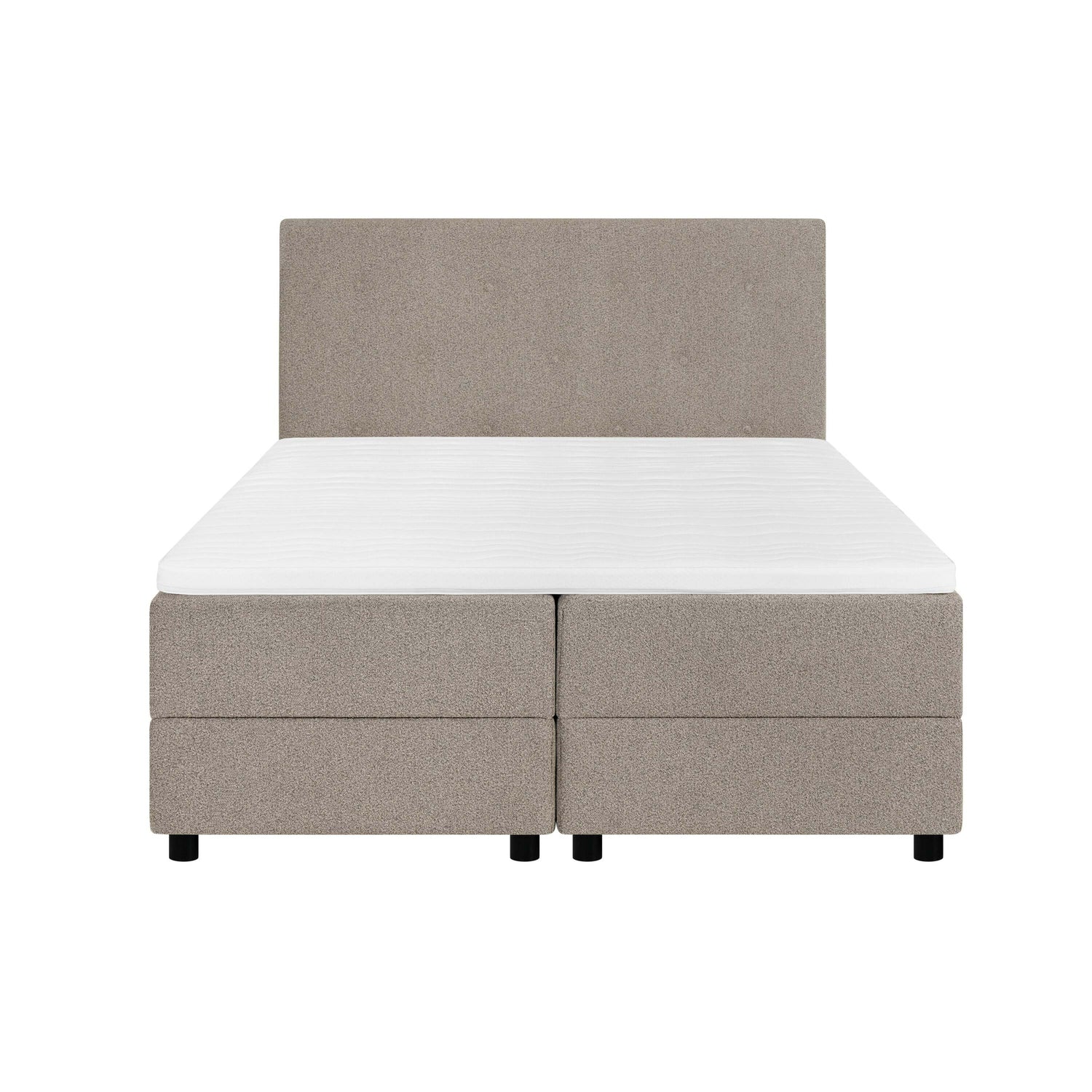 by fonQ Stilo Boxspring met Opbergruimte en Hoofdbord - 160 x 200 cm - Beige