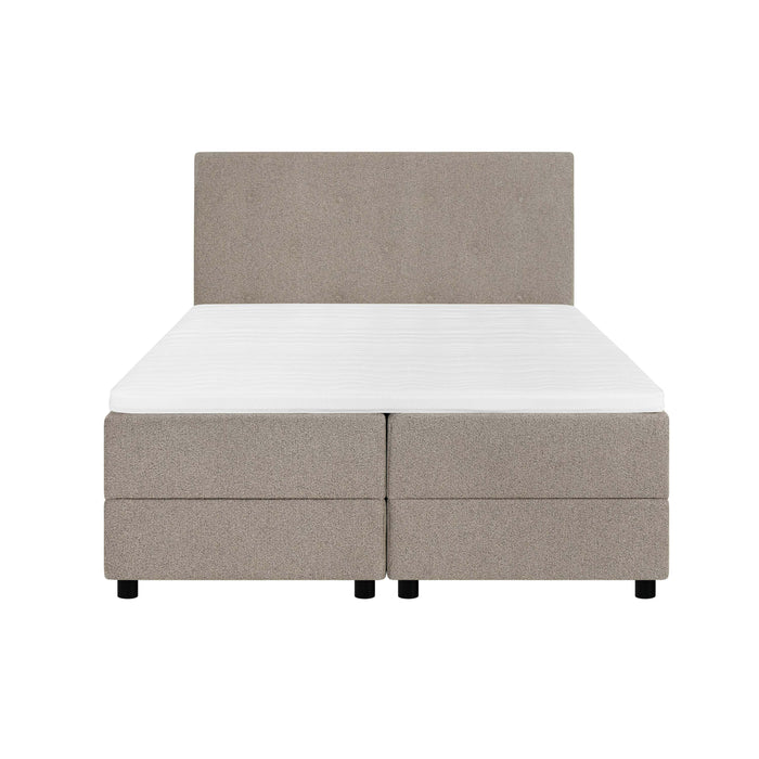 by fonQ Stilo Boxspring met Opbergruimte en Hoofdbord - 160 x 200 cm - Beige