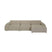 by fonQ Bink 3-zits Hoekbank met Chaise Longue Rechts - Bouclé - Beige