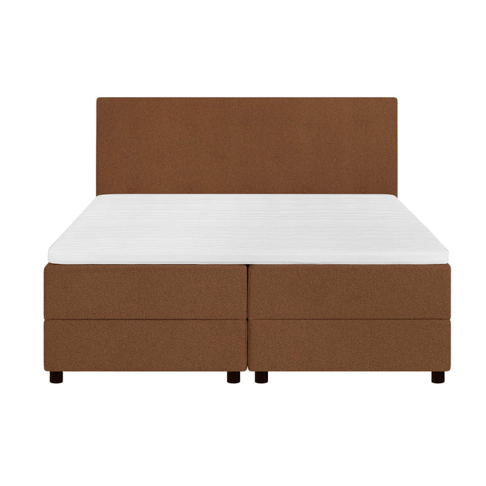 by fonQ Stilo Boxspring met Opbergruimte en Hoofdbord - 180 x 200 cm - Terra
