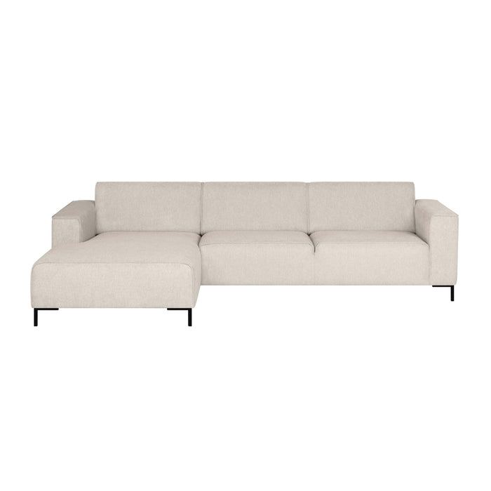 by fonQ Loft Hoekbank met Chaise Longue Links - Chenille - Beige