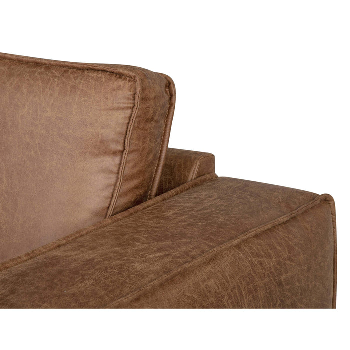 by fonQ Dune Hoekbank met Chaise Longue - Links - Kunstleer - Cognac
