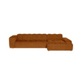 by fonQ Plume 4-zits Hoekbank met Chaise Longue Rechts - Chenille - Terra