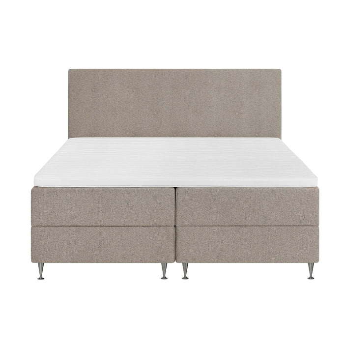 by fonQ Nubo Boxspring met Opbergruimte en Hoofdbord - 180 x 200 cm - Beige