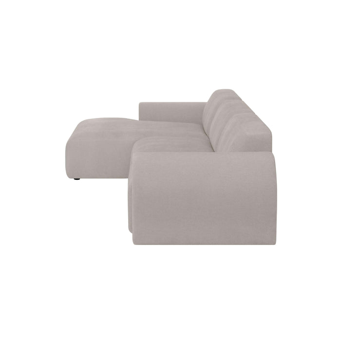 by fonQ Bink 3-zits Hoekbank met Chaise Longue Links - Bouclé - Ecru