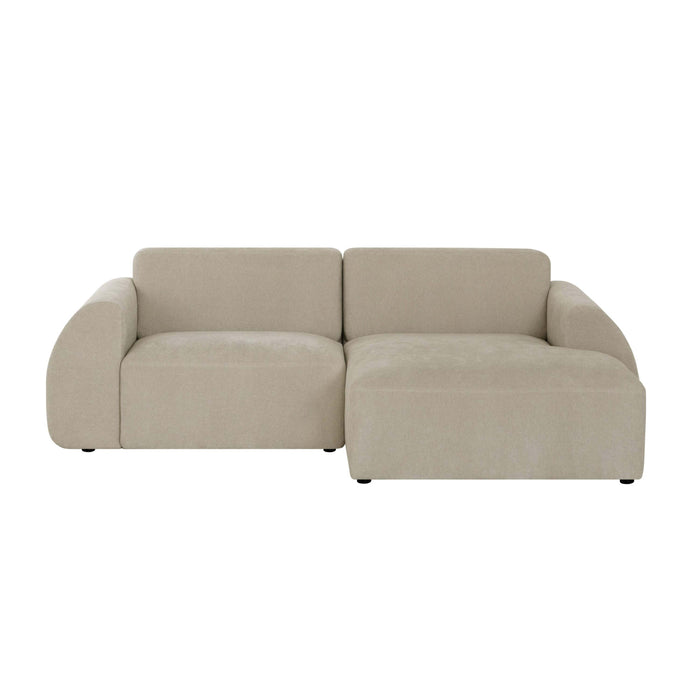 by fonQ Bink 2,5-zits Hoekbank met Chaise Longue Rechts - Bouclé - Beige