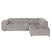 by fonQ Plume 2,5-zits Hoekbank Rechts - Chenille - Grijs