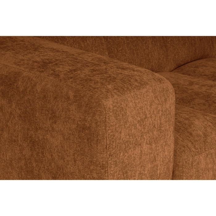 by fonQ Plume 2,5-zits Hoekbank met Chaise Longue XL Links - Chenille - Terra