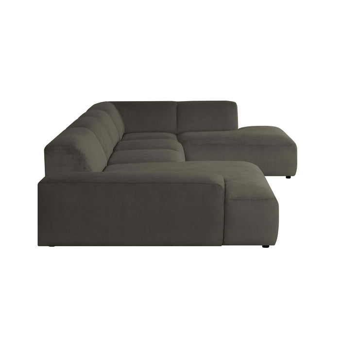 by fonQ Wonder U-bank Rechts - Rib - Antraciet