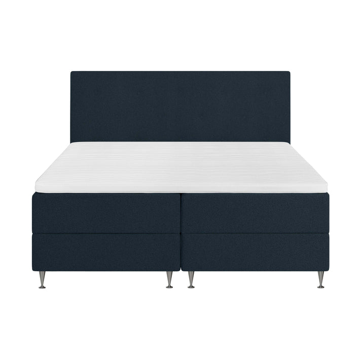 by fonQ Nubo Boxspring met Opbergruimte en Hoofdbord - 180 x 200 cm - Blauw