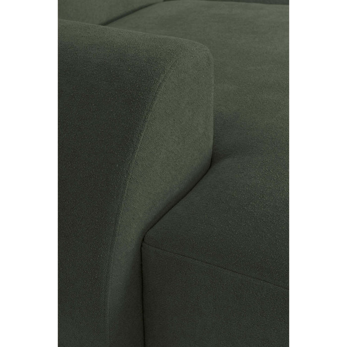 by fonQ Bink 3-zits Hoekbank met Chaise Longue Links - Bouclé - Mosgroen