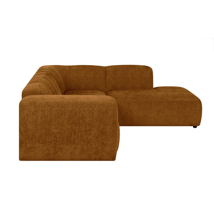 by fonQ Plume 2,5-zits Hoekbank Rechts - Chenille - Terra