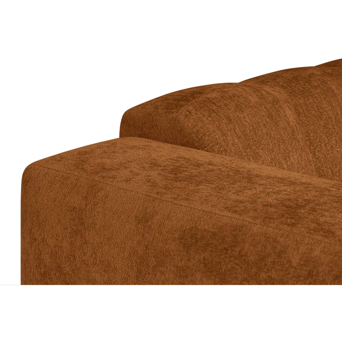 by fonQ Plume 2,5-zits Hoekbank Rechts - Chenille - Terra