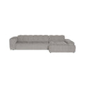 by fonQ Plume 4-zits Hoekbank met Chaise Longue Rechts - Chenille - Grijs