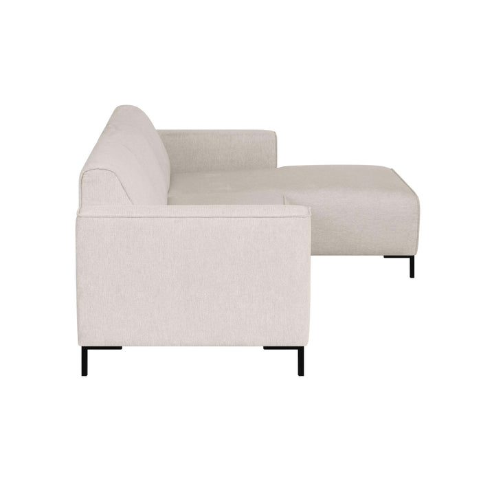 by fonQ Loft Hoekbank met Chaise Longue Rechts - Chenille - Beige