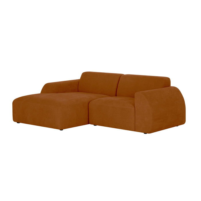 by fonQ Bink 2,5-zits Hoekbank met Chaise Longue Links - Bouclé - Terra
