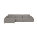 by fonQ Bink 3-zits Hoekbank met Chaise Longue Links - Bouclé - Grijs