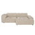 by fonQ Plume 2,5-zits Hoekbank met Chaise Longue Rechts - Chenille - Beige