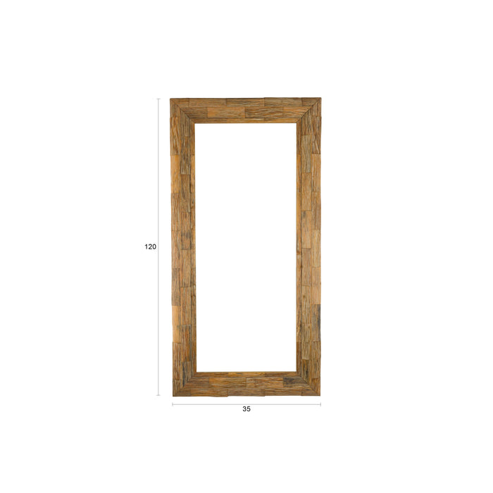 Housecraft Living Lias Spiegel| Wandspiegel 100x200 cm Hout - Bruin