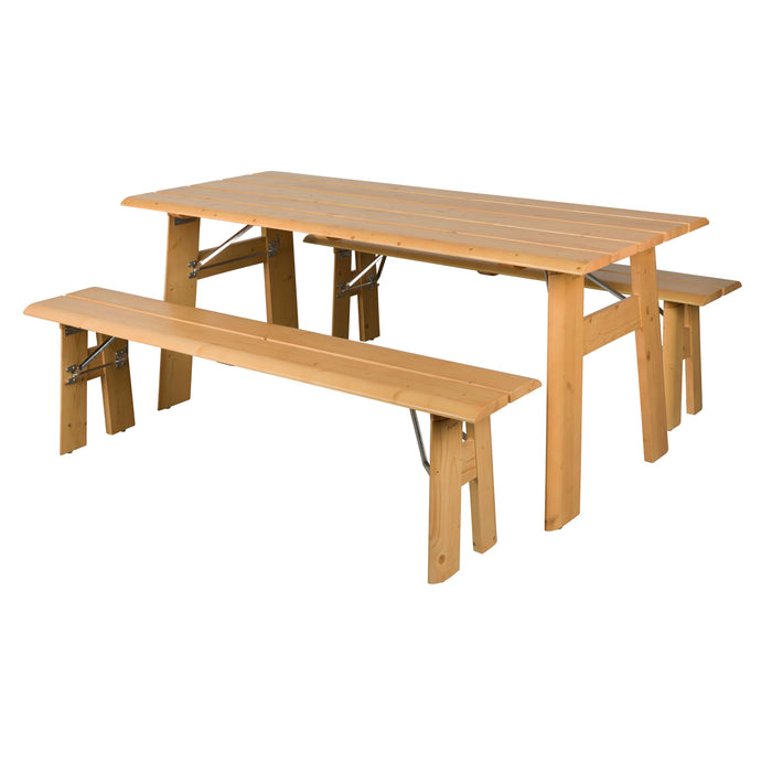 Zuiver Avenue Picknicktafel met 2 banken Hout Naturel
