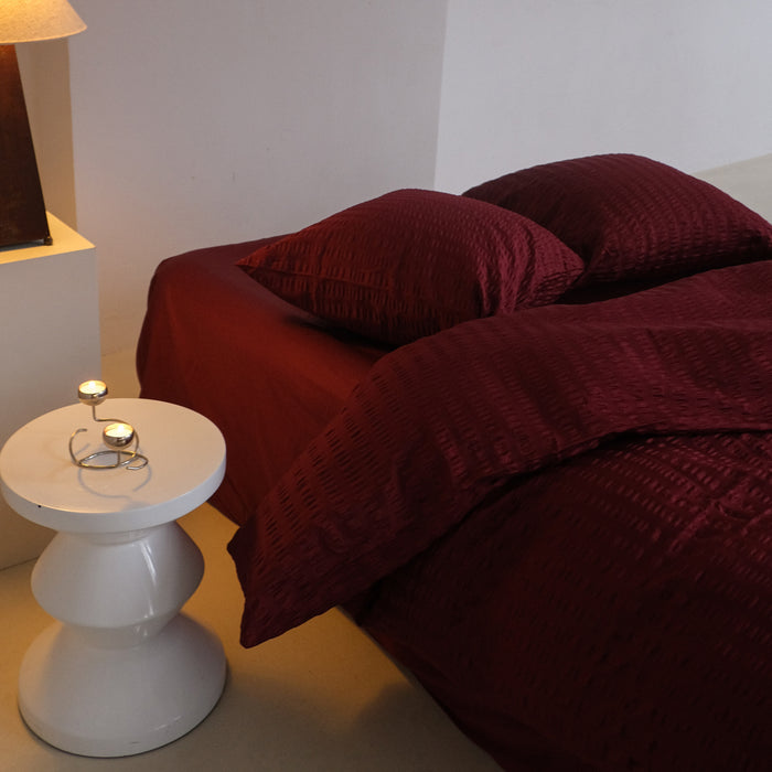 Crisp Sheets Smooth Waffle Dekbedovertrek 240 x 220 cm -  Pomme Granate