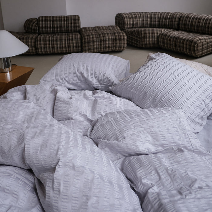 Crisp Sheets Smooth Waffle Dekbedovertrek 240 x 220 cm - Silver